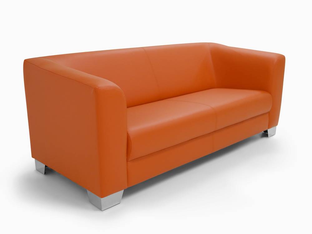 CHICAGO Sofa Couch 3-Sitzer Orange Kunstleder ...