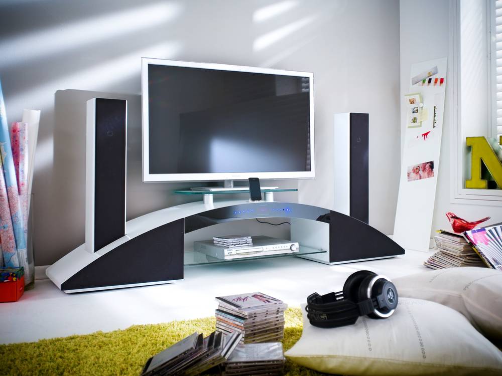 ARC TV-RACK inkl. Lautsprecher + Subwoofer TV-Schrank ...