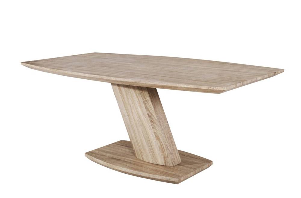 Jim tisch esstisch 180x108 cm säulentisch schiffsform eiche sonoma ...