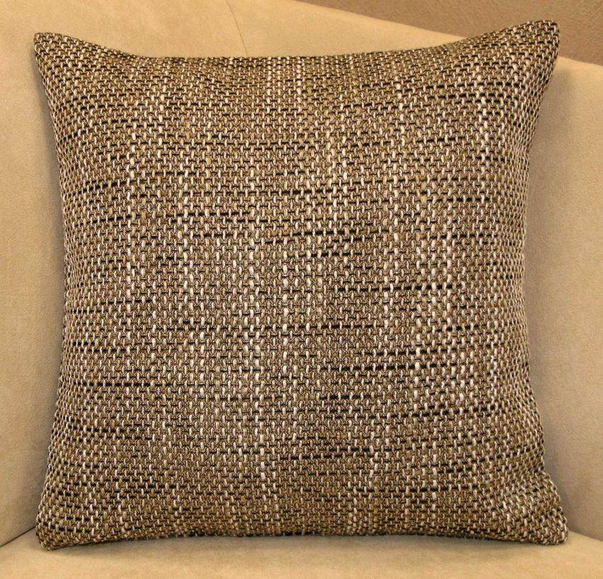 TWEED Cocktailkissen Vanessa 45x45cm BRAUN brown Kissen TWEED Cocktailkissen Vanessa 45x45cm BRAUN brown Kissen