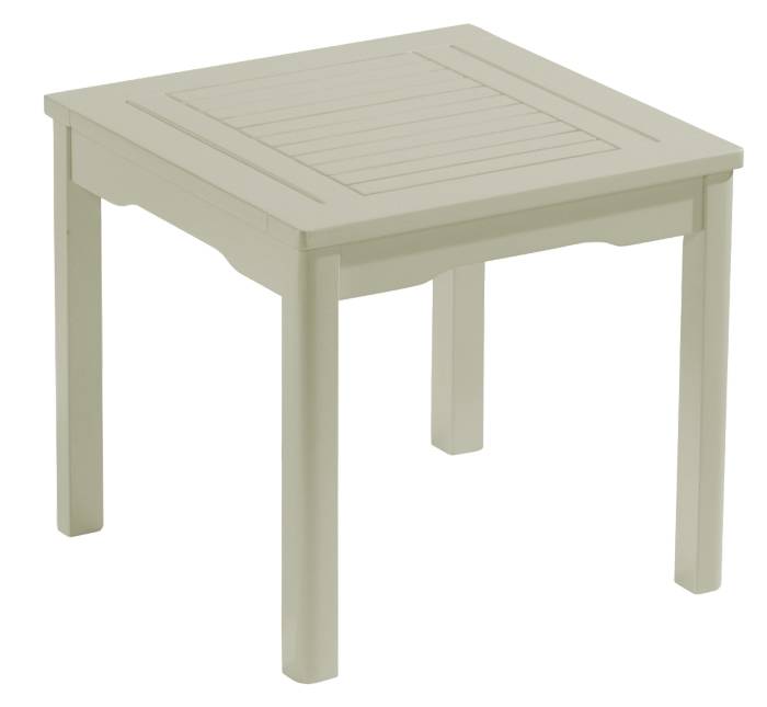 MIAMI Gartentisch Beistelltisch 50x54x50 cm Akazie weiß lackiert GartenmObel Holz Weiss Lackiert ~ MIAMI Gartentisch Beistelltisch 50x54x50 cm Akazie weiß lackiert