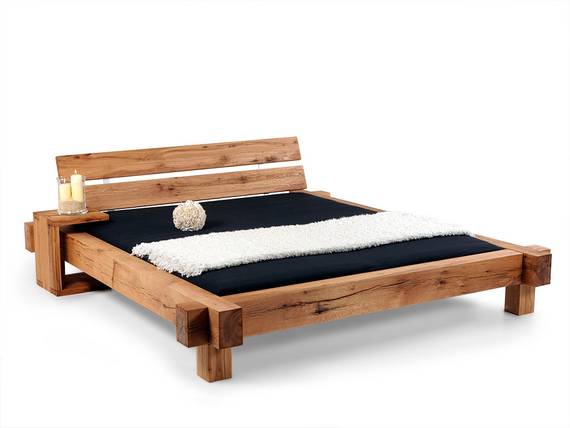 Mammut doppelbett/massivholzbett sumpfeiche geölt 140 x 200 cm ...