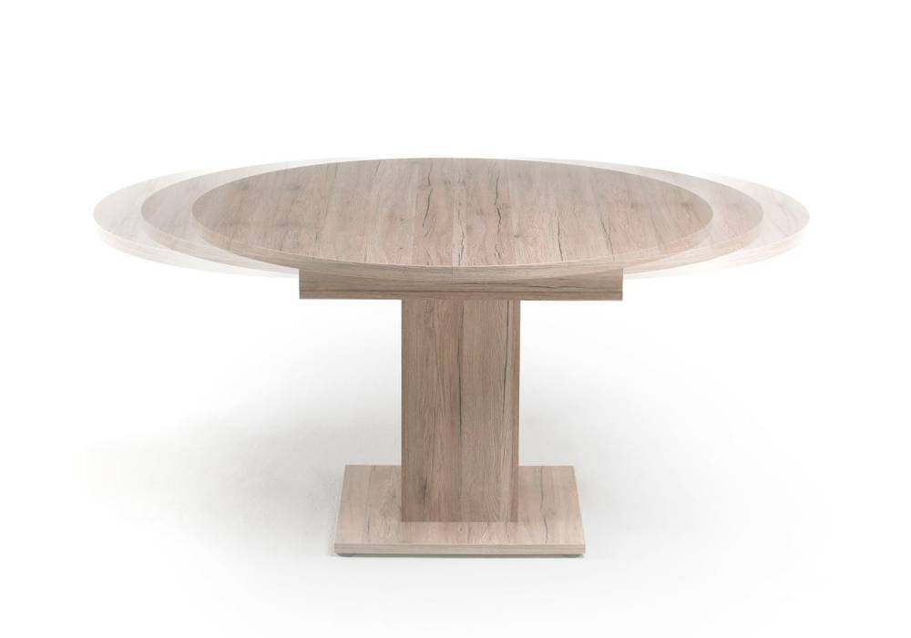 BOCHUM Esstisch Runder Ausziehtisch Sanremo Eiche 104 cm
