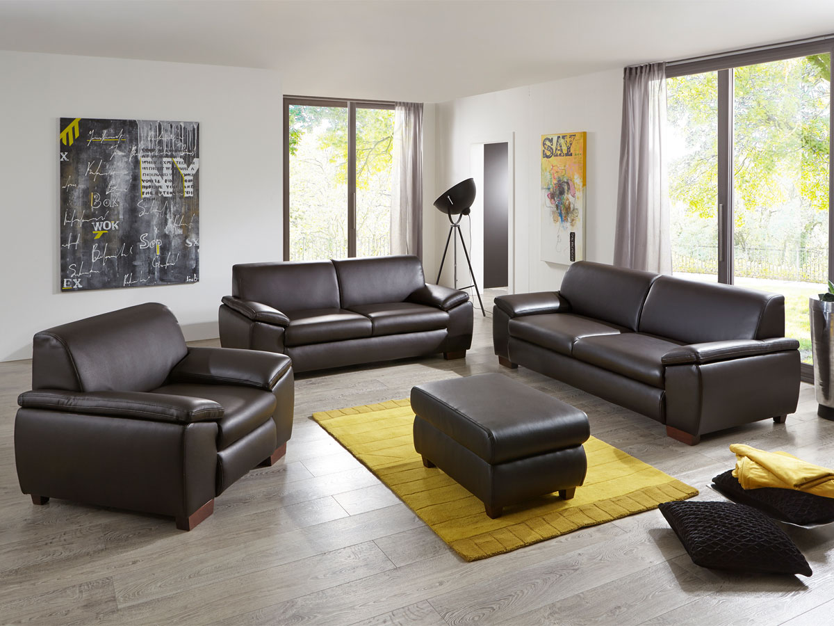 Aladin 3 2 1 sofagarnitur Zimmer braune couch