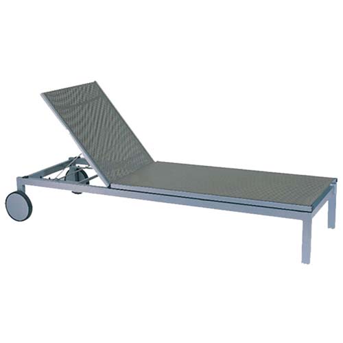 LEVANTO Gartenliege graphit / Bezug taupe Produktbild