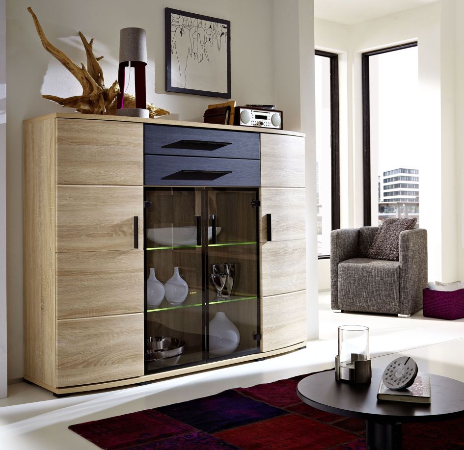 Wohnzimmer highboards z. b. x p r e s s highboard esche grau ...
