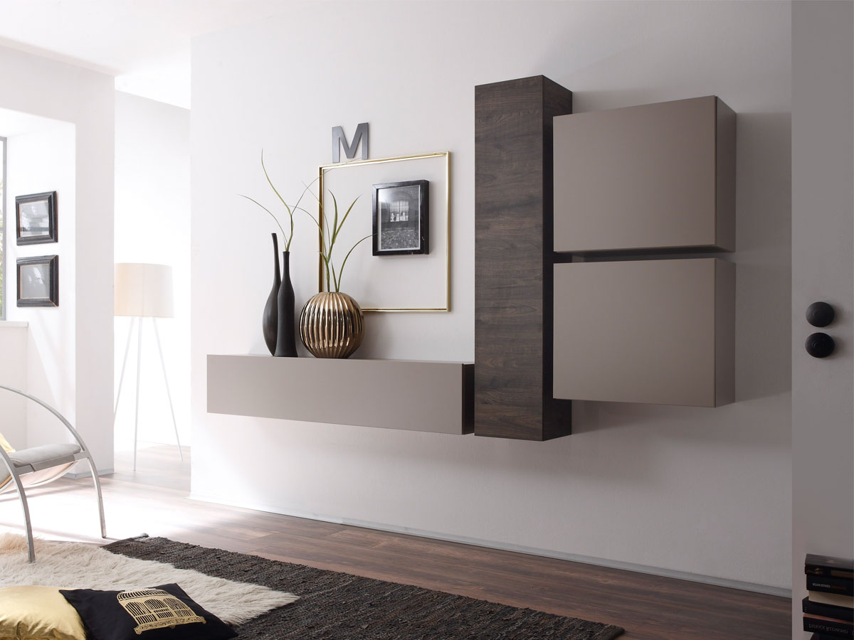 CASINO III Wohnwand Beige/Eiche Wenge