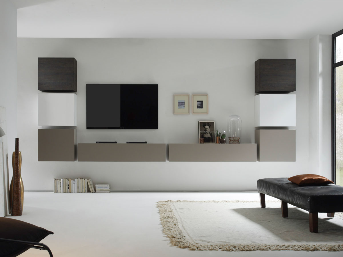 Casino viii wohnwand weiÃ/beige/eiche wenge