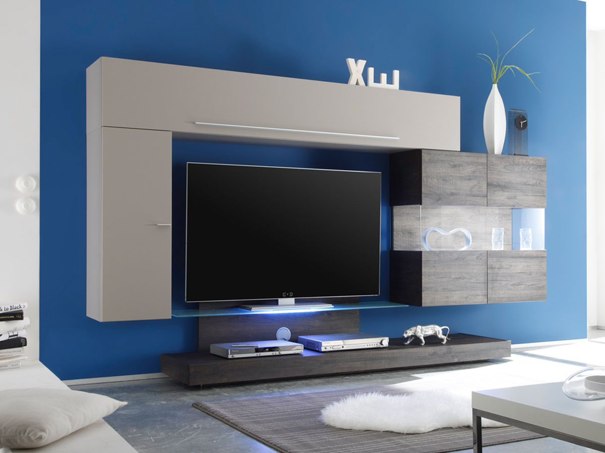 Wohnzimmer wohnwaende z. b. m a l e a wohnwand i i i eiche ...