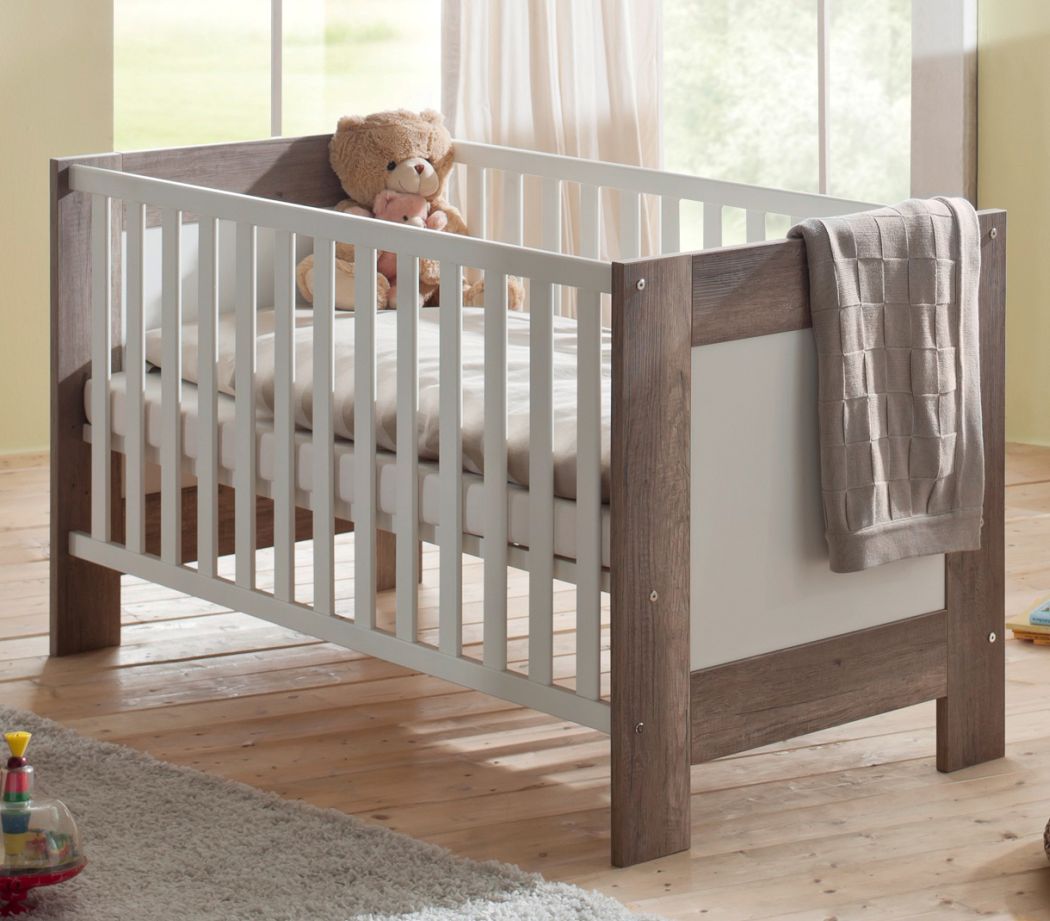 Vorschaubild von BAMBI Babybett Wildeiche Trüffel / weiß Vorschaubild von BAMBI Babybett Wildeiche Trüffel / weiß