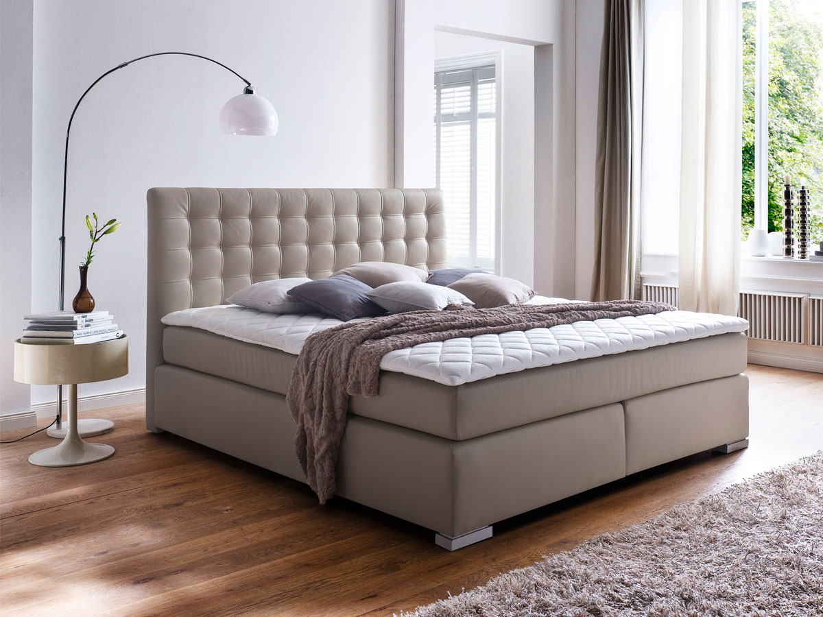 ISABELL Boxspringbett 160 x 200 cm muddy Härtegrad 2+3