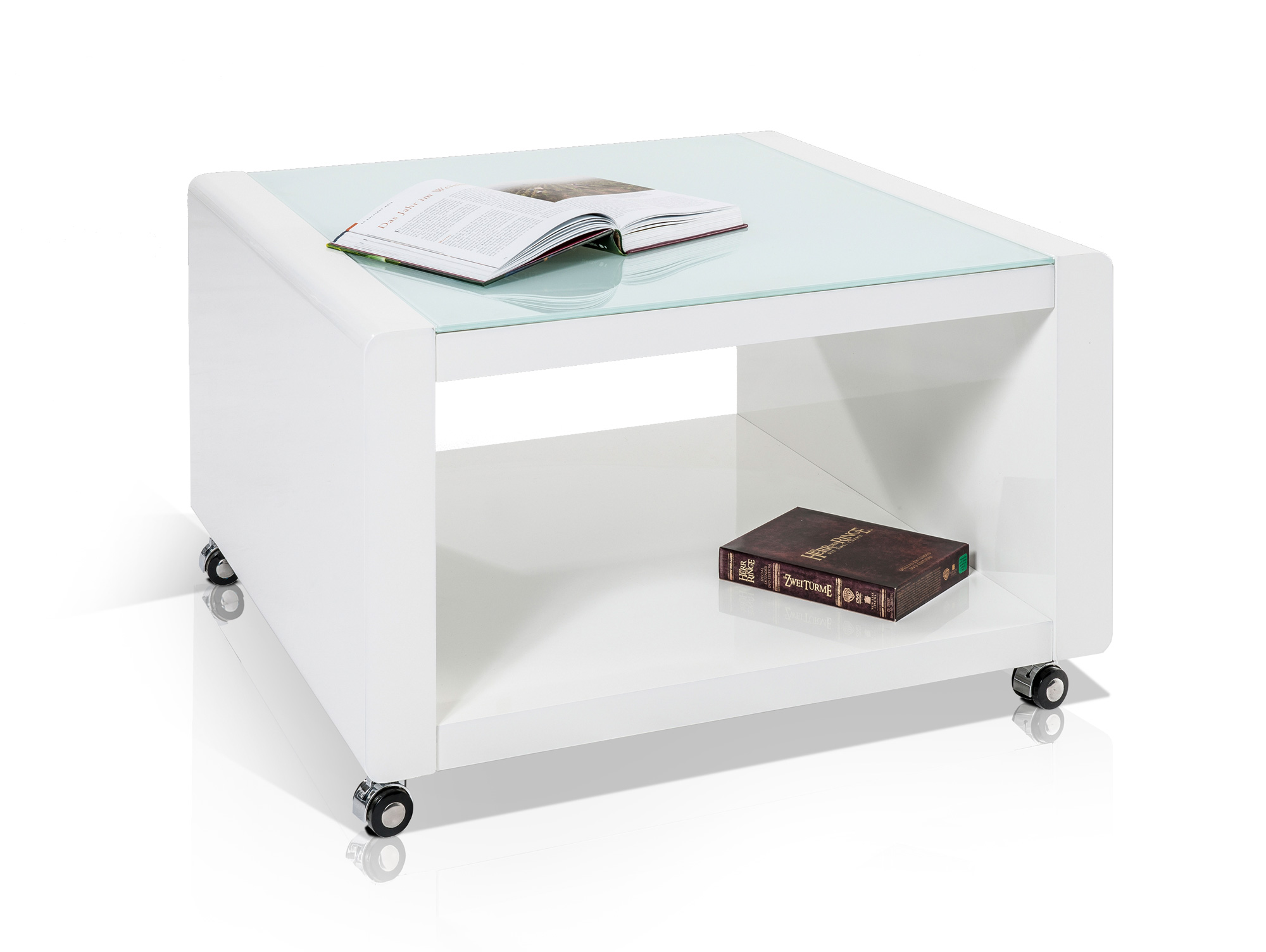 LUGANO Couchtisch weißGlas satiniert -> Couchtisch Nils Rund Glas Hochglanz Weiss LUGANO Couchtisch weißGlas satiniert -> Couchtisch Nils Rund Glas Hochglanz Weiss
