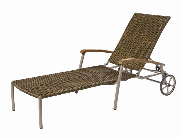 Siena Garden Gartenrollliege Malaga mocca Teak Produktbild