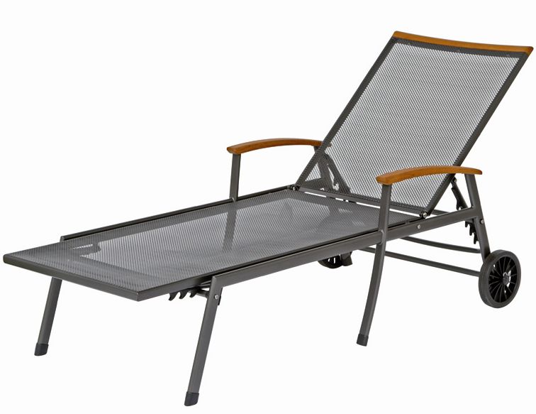Siena Garden Gartenrollliege Materia Stahlgestell / Streckmetall grau Produktbild