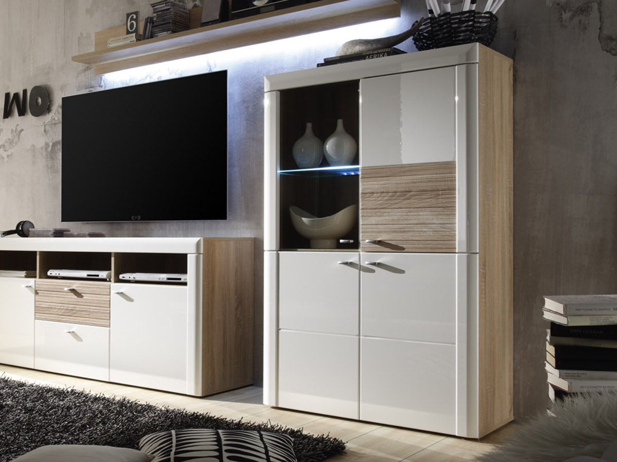 Wohnzimmer highboards z. b. x p r e s s highboard esche grau ...