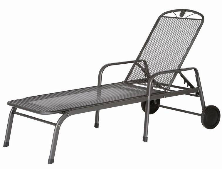 Siena Garden Gartenrollliege Saseo Stahl / Streckmetall grau Produktbild