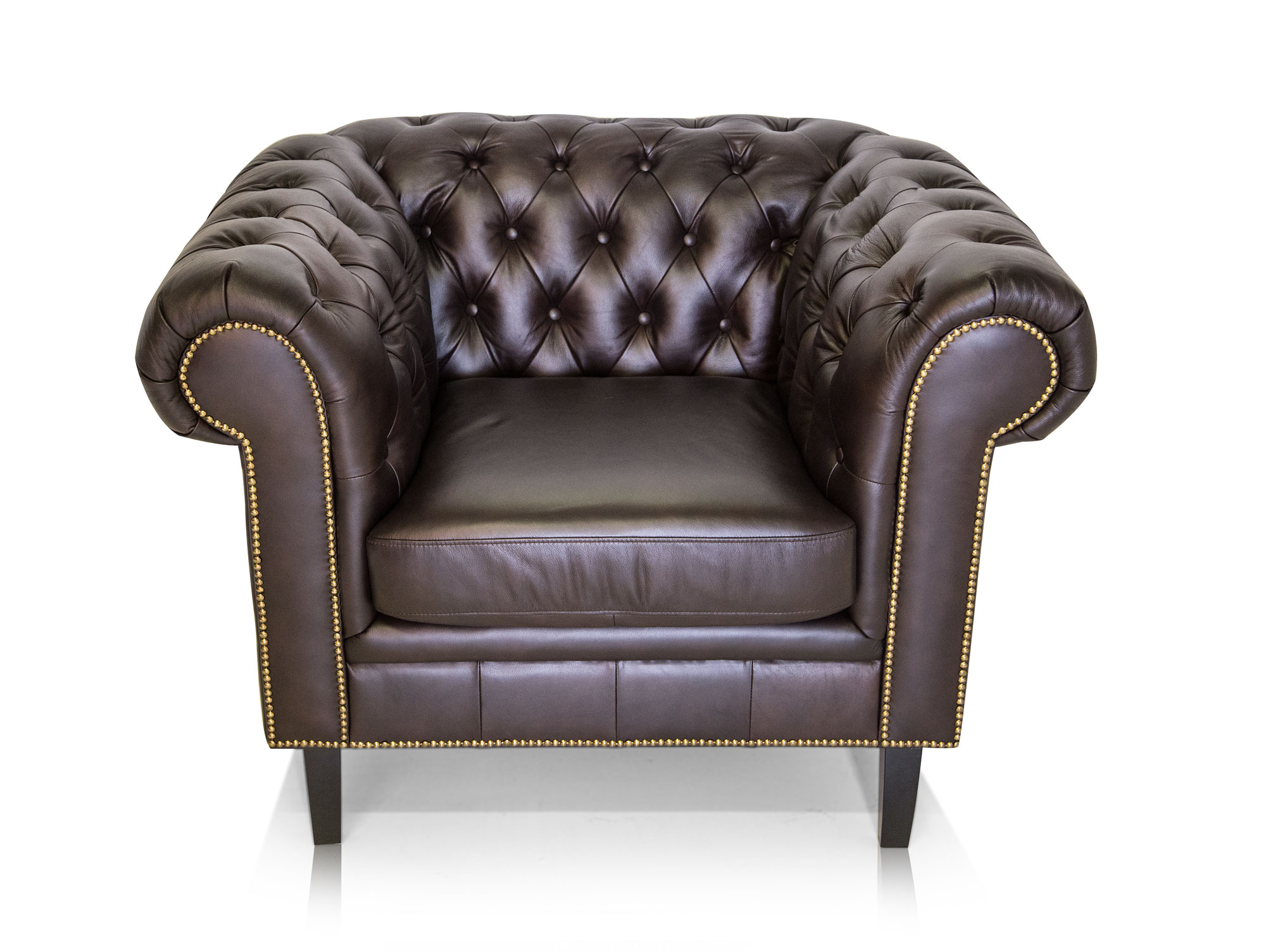 Chesterfield sessel santos echtleder braun Zimmer braune couch