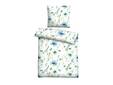 Baumwoll-Seersucker Bettwäsche 135x200+80x80 eisblau