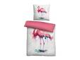 BIBERNA Linon Bettwäsche 135x200+80x80 Flamingo koralle