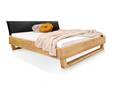 DAKONA Holz-Kufenbett mit Polsterkopfteil, Material Massivholz