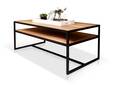 IOLA Couchtisch,  Material Massivholz/Metall, Eiche geölt/schwarz