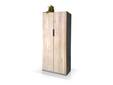 OFFICE OAK Aktenschrank VII, Material teilmassiv, Eiche/graphitfarbig