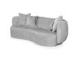 CECILE 3er Sofa, Material Stoff, grau