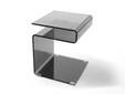 SUSY Beistelltisch, Material Glas, schwarz