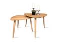 VELIA 2-er Set Couchtische, Material Massivholz, Eiche geölt