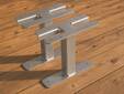 2er Set Gartenbank-Gestelle T, Material Stahl verzinkt, schraubbar