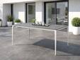 VARESE Gartentisch mit Metallgestell, HPL-Platte
