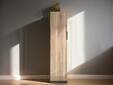 OFFICE OAK Aktenschrank III, Material teilmassiv, Eiche/graphitfarbig