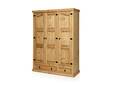 CORTON Kleiderschrank, Material Massivholz, Kiefer gewachst