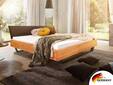 DAKONA Kufenbett mit Polsterkopfteil, Material Massivholz