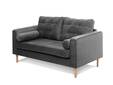 GLAMMI 2-Sitzer Sofa mit Samtbezug, Füße Buche massiv