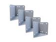 4er-Set Bett-Eckwinkel, Material Metall, grau