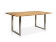 INTERNO Kufentisch 180x100 cm, Material Edelstahl/Tischplatte Teak