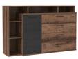 JESOLO Sideboard, Material Dekorspanplatte, schlammeichefarbig