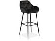 BALCO Barhocker, Samtoptik, Metall schwarz