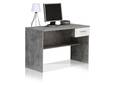 LILLY Schreibtisch, Material Dekorspanplatte, betonfarbig/weiss