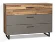 SESTRA Black Kommode, Material Dekorspanplatte, stabeichefarbig/grau