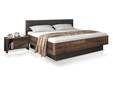 CASSIA Doppelbett 180x200 cm, Material Spanplatte, Old Wood Vintage Nachbildung/betonfarbig