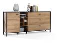 HAVANO Sideboard L II, Material Dekorspanplatte, Riviera Eichefarbig/schwarz