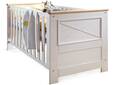 CARLY Babybett, Material Massivholz, Kiefer weiss/eichefarbig
