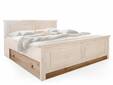 PALERMO 2er Set Bettschubkasten inklusive Blende, Material Massivholz, Kiefer eichefarbig gebeizt
