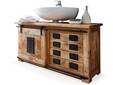 BRISTOL Waschbeckenunterschrank II, Material Massivholz, Mango rustikal