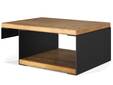 CURBY Nachtkommode Vintage für Balkenbett, THERMO-Fichte, Material Massivholz/Metall