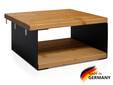 CURBY Nachtkommode, Material Massivholz/Metall, rustikale Altholzoptik, Fichte/schwarz