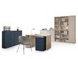 ADIAGO OFFICE Komplettbüro, Material Dekorspanplatte, sand/dunkelblau