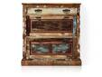 RIVERBOAT Schuhschrank aus Altholz, Material Massivholz, Vintage-Optik